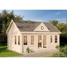 Alpholz - Tuinhuisje model clockhouse -xl van de experts ✓Koop in termijnen ✓Gratis levering ✓5 jaar garantie ✓Beste online shop Tuin 2022 Marron