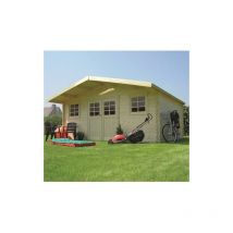Abri de jardin montreux en bois 23,46 m², Toiture Shingle gris, Plancher Oui