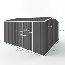 Easyshed - Abri métal colorbond gris ardoise - 11,25 m2