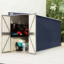 Decdeal - Abri de jardin mural Anthracite 118x382x178 cm Acier