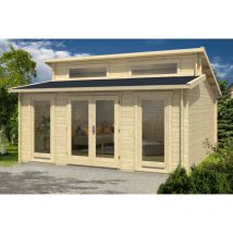 Carlsson - Abri de jardin Narvig-B Marron Imprégné, 40 mm Épaisseur paroi 520 x cm