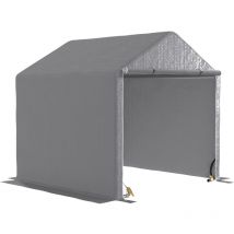 Abri de jardin rangement extérieur en pe résistant aux uv gris dim. 2L x 2l x 2H m