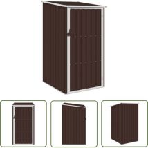 Longziming - inlife Abri de jardin Marrron 87x98x159 cm Acier galvanisé