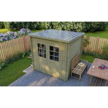 Touschalets - Abri de jardin megeve autoclave 212x212cm ép 28mm