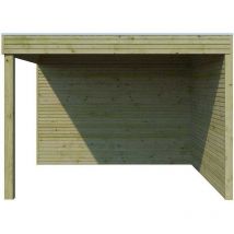 Gardenas - Abri de jardin traité 300 x 300 cm Qube Abri avec extension 294 x 300 cm et plancher