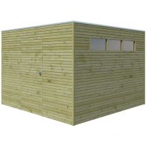 Gardenas - Abri de jardin traité 300 x 300 cm Qube Abri avec plancher