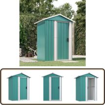 Abri de jardin Vert 126x97,5x177 cm Acier galvanisé - Abri De Jardin - Abri Extérieur - Rangement Jardin - Cabane Jardin - Outillage