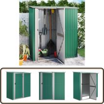 Abri de jardin Vert 180,5x97x209,5 cm Acier galvanisé - Abri De Jardin - Abri De Rangement - Abri Extérieur - Outillage - Stockage Extérieur