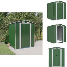 Abri de jardin Vert 192x191x223 cm Acier galvanisé - Abri De Jardin - Abri Extérieur - Rangement Jardin - Cabane De Jardin - Outillage De Jardin