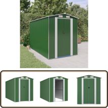 Abri de jardin Vert 192x357x223 cm Acier galvanisé - Abri De Jardin - Abri Extérieur - Rangement Jardin - Cabane Jardin - Outillage