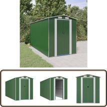 Abri de jardin Vert 192x440x223 cm Acier galvanisé - Abri De Jardin - Abri De Jardin Vert - Rangement Extérieur - Outillage De Jardin - Cabane De
