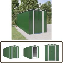 Abri de jardin Vert 192x523x223 cm Acier galvanisé - Abri De Jardin - Abri Extérieur - Rangement Jardin - Cabane Jardin - Outillage