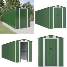 Vidaxl - Abri de jardin Vert 192x606x223 cm Acier galvanisé - Abri De Jardin - Abri De Jardin Vert - Rangement Extérieur - Abri Métal - Outillage De