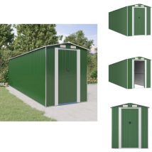 Abri de jardin Vert 192x689x223 cm Acier galvanisé - Abri De Jardin - Abri Extérieur - Rangement Jardin - Cabane Jardin - Outillage