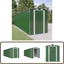 Abri de jardin Vert 192x772x223 cm Acier galvanisé - Abri De Jardin - Abri Extérieur - Rangement Jardin - Cabane Jardin - Outillage