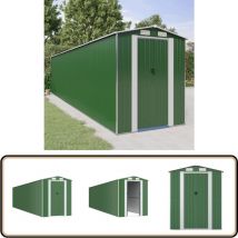 Abri de jardin Vert 192x855x223 cm Acier galvanisé - Abri De Jardin - Abri Extérieur - Rangement Jardin - Cabane Jardin - Outillage