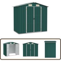 Abri de jardin Vert 205x129x183 cm Acier galvanisé - Abri De Jardin - Abri De Rangement - Abri Extérieur - Garage De Jardin - Rangement Jardin