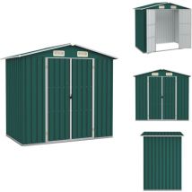 Abri de jardin Vert 205x129x183 cm Acier galvanisé - Abri De Jardin - Abri De Rangement - Abri Extérieur - Garage De Jardin - Rangement Jardin