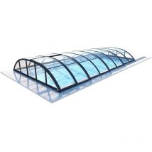 Altanka - Abri de piscine Horizon - 8,61x4,62 m - polycarbonate massif 3 mm - Couleur Ral7016 Graphite