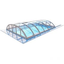 Altanka - Abri de piscine Horizon pour les modèles 6,20x3 m - BAS87, BAS787 - polycarbonate massif 3 mm - Couleur Ral7037 Gris