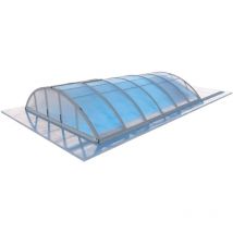 Abri de piscine Orbit - 6,47x3,50 m - polycarbonate alvéolaire 8 mm - Couleur Ral7037 Gris
