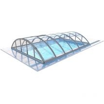 Abri de piscine Orbit - 6,47x3,50 m - polycarbonate massif 3 mm - Couleur Ral7037 Gris
