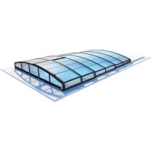 Abri de piscine Skyline - 6,47x3,50 m - polycarbonate alvéolaire 8 mm - Couleur Ral7016 Graphite
