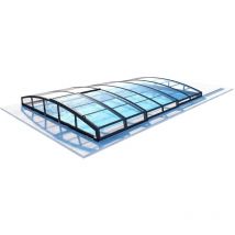 Abri de piscine Skyline - 6,47x3,50 m - polycarbonate massif 3 mm - Couleur Ral7016 Graphite
