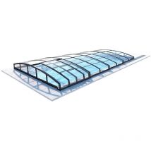 Abri de piscine Skyline - 8,61x4,20 m - polycarbonate alvéolaire 8 mm - Couleur Ral7016 Graphite