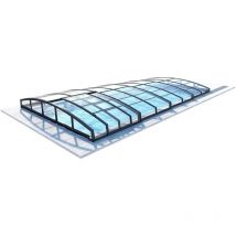 Abri de piscine Skyline - 8,61x4,20 m - polycarbonate massif 3 mm - Couleur Ral7016 Graphite