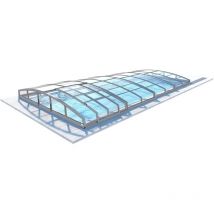 Abri de piscine Skyline - 8,61x4,20 m - polycarbonate massif 3 mm - Couleur Ral7037 Gris
