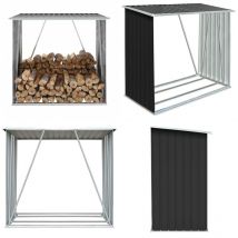 Abri de stockage à bois Acier galvanisé 163x83x154cm Anthracite - abri de stockage de bois - abris de stockage de bois - Home & Living