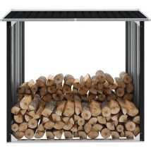 Bonnevie - Abri à bûches,Range bûches,Abri de stockage à boisAcier galvanisé 172x91x154cm Anthracite - FR78753