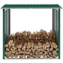 Torana - Abri de stockage de bois Acier galvanisé 172x91x154 cm Vert