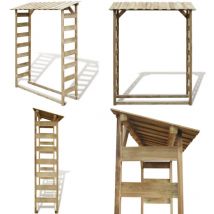 Vidaxl - Abri de stockage du bois de chauffage 150x44x176 cm Pin imprégné - Abri à Bûches - Rangement Bois - Hangar Bois - Stockager Bois - Abris De