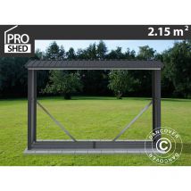 Dancover - Abri de stockage pour bois, 2,42x0,89x1,56m ProShed , Anthracite