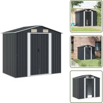 Vidaxl - Abri de stockage pour jardin Anthracite Acier 204x132x186 cm - Abri De Jardin - Abri De Rangement - Cabane De Jardin - Structure Extérieure