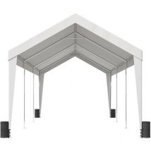 Mophorn - Abri de voiture robuste 10 x 20 pieds avec 8 poteaux renforcés, 4 sacs de poids, bâche imperméable résistante aux uv pour suv, F150, camion