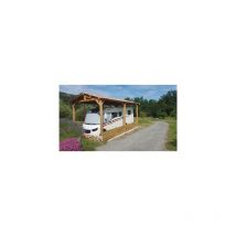 Abri Deux Pentes, 500cmx700cm, Bois douglas Français, Carport, Auvent, Abri Camping-car