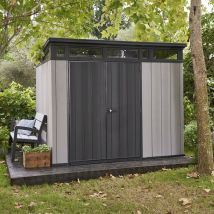 Abri de jardin Artisan 97 , rangement durable en résine résistant aux intempéries, Gris - 5,8 m² - 277x218x226 cm - Keter
