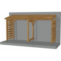 Jardinatoire - Abri Jardin 4m - Couvert - Sans fond - Cl3 Marron