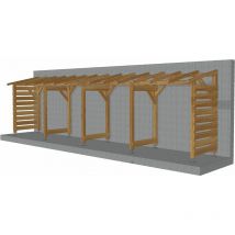 Jardinatoire - Abri Jardin 8m - Non Couvert - Sans fond - Cl3 Marron