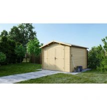 Altanka - Abri de jardin en bois - 9m2 - 3x3m - Ep. 28mm - Couleur: naturel