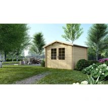 Altanka - Abri de jardin en bois - 9m2 - 3x3m - Ep. 28mm - Couleur: naturel