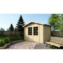 Altanka - Abri de jardin en bois - 6m2 - 3x2m - Ep. 28mm - Couleur: naturel