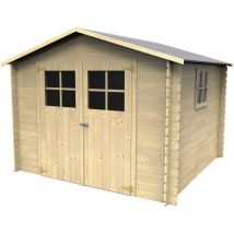Décor Et Jardin - Abri jardin bois Mirama - 7.24 m² - 2.69 x 2.69 x 2.10 m - 19 mm
