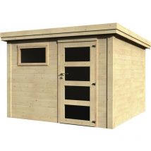 Abri jardin bois 'Paco' - 7.54 m² - 2.75 x 2.75 x 2.16 m - 28 mm