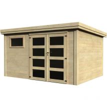 Abri jardin bois 'Paolo' - 10 m² - 3.65 x 2.75 x 2.16 m - 28 mm