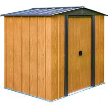 Spacemaker - abri de jardin métallique Woodlake 6x5 aspect bois