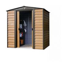 Abri métal Habrita Foresta Arrow Woodridge 2,92m2 imitation bois toit 2 pentes